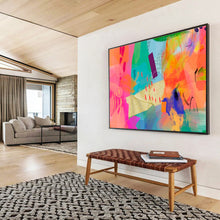 Load image into Gallery viewer, Playful Collage - Style Abstract Painting for Artsy Boutique & Creative Co - working Space DKH199