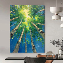 Load image into Gallery viewer, “Green Forest Canopy” - Impressionistic Landscape Art on Canvas DKH1552
