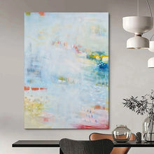 Load image into Gallery viewer, Soft Blue Abstract Painting, Ideal for Coastal Bedroom & Modern Office Relaxation Area LargeART1866