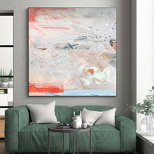 Load image into Gallery viewer, Hand - painted Substantial Textured Pastel Abstract Collage Acrylic Art for Feminine Bedrooms LargeART0096