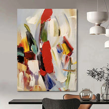 Load image into Gallery viewer, Colorful Abstract Shape Painting, Suited for Playful Kids’ Room & Art - Filled Hallway LargeART1955