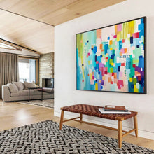 Load image into Gallery viewer, Vibrant Geometric Abstract - Modern Living Room Art LargeART1497