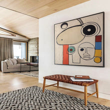 Load image into Gallery viewer, Whimsical Forms in Neutrals & Pops Abstract acrylic painting DLZ011