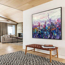 Load image into Gallery viewer, Purple & Colorful Meadow Abstract - Dreamy Living Room or Bedroom Art LargeART1530
