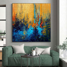 Load image into Gallery viewer, Hand - painted Massive Vibrant Urban Abstract Landscape Acrylic Art for Lively Living Rooms LargeART0027