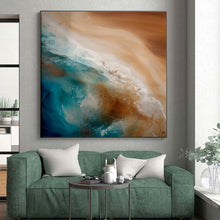 Load image into Gallery viewer, Custom Large Beach Wave Resin - Like Art - Perfect for Coastal Bedroom & Beachfront Café LargeART0765