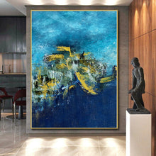 Load image into Gallery viewer, Hand-Painted Bespoke Abstract Mural for Office & Hotel Lounges