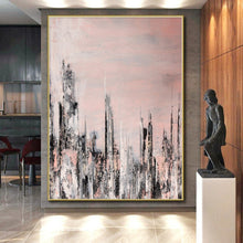 Load image into Gallery viewer, Large-Scale Custom Hand-Painted Abstract Art for Bedroom & Hotel Library