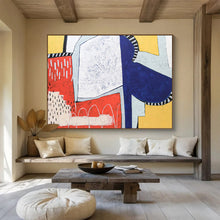 Load image into Gallery viewer, Bold Color - Block Geometric Abstract Painting on Canvas DKH544