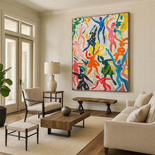 Load image into Gallery viewer, Expressionist Abstract Art, Vivid Human Forms for Lively Family Room & Artistic Dance Studio LargeART2257