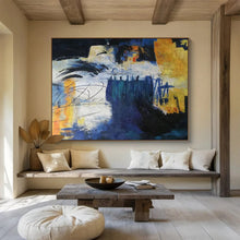 Load image into Gallery viewer, Abstract City “Colorful Chaos” Painting on Canvas, Expressive Urban Art DKH850