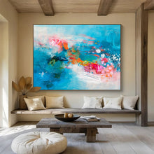 Load image into Gallery viewer, Blue - Hued Abstract Art for Modern Bedroom & Relaxation Nook DKH032