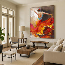 Load image into Gallery viewer, Vivid Abstract Painting, Dynamic Dancer Art for Dance Studio & Spanish - Style Dining Room LargeART2178