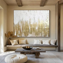 Load image into Gallery viewer, Gold - Accented Textured Abstract Painting On Canvas DKH427