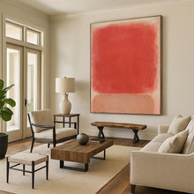 Load image into Gallery viewer, Soft Red Rectangles Art for Minimalist Bedroom & Calming Yoga Studio LargeART0895