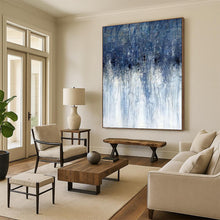 Load image into Gallery viewer, “Blue Dripping Abstract” - Expressive Abstract Art on Canvas DKH1537