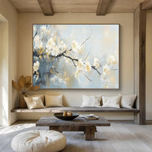Load image into Gallery viewer, Soft - Toned “Blossom Branch” Painting on Canvas, Serene Floral Decor DKH805
