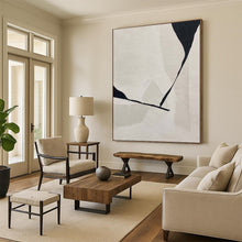 Load image into Gallery viewer, Geometric Abstract Art, Monochromatic Minimalist Painting for Modern Living Room & Contemporary Office LargeART2249
