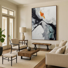 Load image into Gallery viewer, Monochrome with Orange Accent Acrylic Art - Perfect for Modern Minimalist Living Room & Creative Office LargeART0571