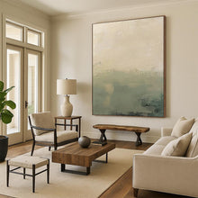 Load image into Gallery viewer, Muted Beige and Green Gradient Acrylic Art - Perfect for Nature - themed Bathroom & Calming Meditation Space LargeART0657