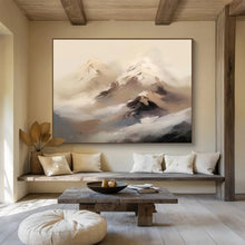 Load image into Gallery viewer, Hazy Mountain Abstract Painting for Rustic Lodge & Meditation Room DKH325