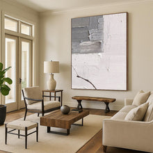 Load image into Gallery viewer, “Gray Patchwork” – Textured gray blocks on white, peeling paint effect DTP361