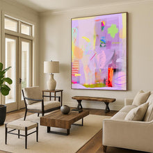 Load image into Gallery viewer, Light Purple Abstract Painting, Suited for Minimalist Nursery & Calming Reading Nook LargeART1865