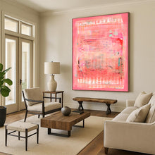 Load image into Gallery viewer, Pink Collage Abstract Painting, Ideal for Girly Bedroom & Art - Themed Bridal Suite LargeART1863