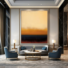 Load image into Gallery viewer, Warm Gradient Horizon Abstract Canvas Painting, Great for Bohemian Living Room & Relaxing Reading Nook LargeART1190