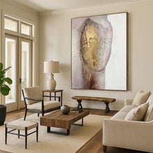 Load image into Gallery viewer, Mixed - Media Abstract Figure Art, Gold - Accented Textured Painting for Luxury Bedroom & Sophisticated Lounge LargeART2222