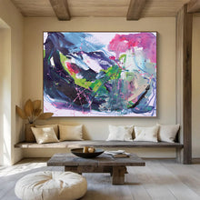 Load image into Gallery viewer, Vibrant Color - Splashed Abstract Abstract acrylic painting DLZ131