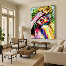 Load image into Gallery viewer, “Colorful Abstract Woman” - Pop - Art Inspired Portrait on Canvas DKH1638