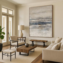 Load image into Gallery viewer, Hand - painted Large - sized Textured Neutral - Toned Abstract Acrylic Art for Minimalist Hallways LargeART0099
