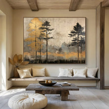 Load image into Gallery viewer, Golden Forest Landscape - Cozy Living Room Art LargeART1575