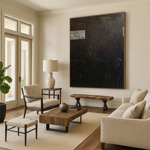 Load image into Gallery viewer, Large - Format Black - White Symbolic Abstract Art for Library & Study Room LargeART0470