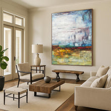 Load image into Gallery viewer, Large - Scale Colorful Misty Landscape Abstract Acrylic Art for Garden Room & Wellness Center LargeART0383