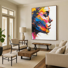 Load image into Gallery viewer, “Colorful Portrait Impression” – Abstract Portrait Oil Painting with Bold Color Palette DTP089