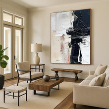 Load image into Gallery viewer, Monochrome Abstract with Red Accents - Fits Contemporary Gallery & Creative Studio LargeART2366