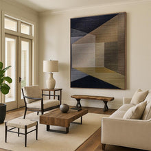 Load image into Gallery viewer, Warm Geometric Abstract Art – Suited for Rustic Living Room & Sophisticated Study LargeART0677