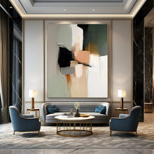 Load image into Gallery viewer, Neutral Tones Abstract Art for Scandinavian - style Kitchen & Minimalist Art Gallery LargeART0943
