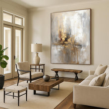 Load image into Gallery viewer, Golden Cityscape Reflection Acrylic Art - Great for Glamorous Penthouse Living Room & Art Deco Bar LargeART0570