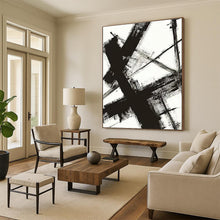 Load image into Gallery viewer, Large Monochrome Dynamic Strokes – Great for Industrial - Chic Loft & Art Gallery Corridor LargeART0716