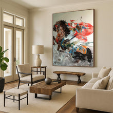 Load image into Gallery viewer, “Chinese Warrior on Horseback” - Oriental Figure Art on Canvas DKH1589