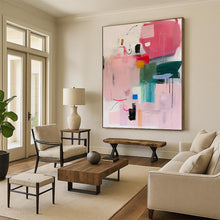 Load image into Gallery viewer, “Pink - Toned Abstract Composition” Abstract Painting on Canvas, Chic Studio Decor DKH998