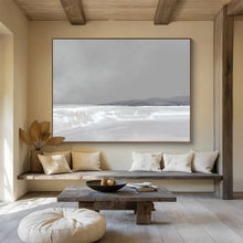 Load image into Gallery viewer, Minimalist Gray Abstract Horizon Abstract acrylic painting DLZ137