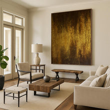 Load image into Gallery viewer, Hand - painted Oversized Rich Gold Abstract Texture Acrylic Art for Luxurious Lounges LargeART0032