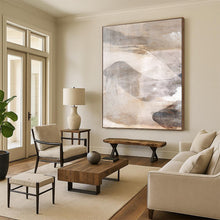 Load image into Gallery viewer, Muted Mountain Forms – Brown, Gray, and White Abstracted Peaks DTP210