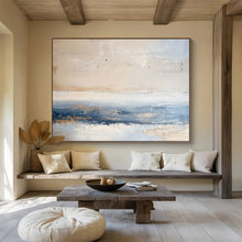 Load image into Gallery viewer, Hand - painted Neutral Tones Abstract Landscape Acrylic Art for Calming Bedroom Retreats LargeART1730