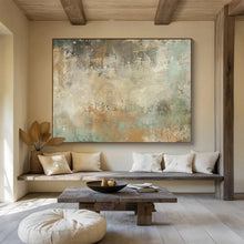 Load image into Gallery viewer, Hand - painted Abstract Textured Patina Acrylic Art for Industrial - Chic Loft Studios LargeART1702