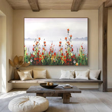 Load image into Gallery viewer, Wildflower Serenity: Pastel - Toned Nature Abstract Large - Scale Hand - painted Abstract Acrylic Art DLZ189